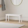 Shaker Style Solid Parawood Kitchen/Dining Bench, 39"W x 14"D x 18"H, Sturdy Seating for Entryway, Living Room, Family Room, or Breakfast Nook, Easy Assembly, Unfinished, Ready to Stain or Paint view 2