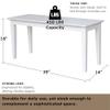 Shaker Style Solid Parawood Kitchen/Dining Bench, 39"W x 14"D x 18"H, Sturdy Seating for Entryway, Living Room, Family Room, or Breakfast Nook, Easy Assembly, Unfinished, Ready to Stain or Paint view 3