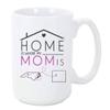Long Distance Mother's Day Mug North Carolina Wyoming - Home Is Where My Mom Is - State To State NC WY, Mother Day Gift For Mom From Daughter, Son Mug 15 oz view 1