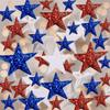 75 Floating Sparkling Patriotic Stars Red Blue Silver and Matching Beads- Fills 1 Gallon of Transparent Gels for Floating Effect-With Measured Floating Gels Prep Bag for Best Results! view 4