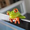 2 Pcs Funny Resin Frogs Decor, 3D Creative Craft Animal Frog Figurine Adorable Office Desk Toy Great for Computer Monitor Desk Decoration view 2