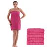 anatolian Womens Adjustable Thin Waffle Weave Body WRAP for Spa Bath Gym - Made in Turkey (6 Pack Hot Pink) view 1