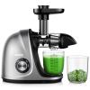 Jocuu Slow Masticating Juicer Machines with Soft Hard Modes Easy to Clean Quiet Motor & Reverse Function, Cold Press Juicer for Fruit & Vegetable, 90% Juice Yield, with Brush & Recipes (Grey) view 1