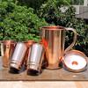 HealthGoodsIn - Pure Copper Pitcher with 4 Copper Tumblers | Copper Pitcher and Tumbler Set for Ayurveda Health Benefits view 4