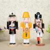 ZAMTAC 3PC/Set European Pirate Section Nutcracker Soldier Ornaments Exquisite Wooden Crafts Living Room Home Decoration view 1