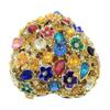 Kubla Crafts Bejeweled Enameled Heart Trinket Box, Accented with Austrian Crystals, 2.25 Inches Wide view 4