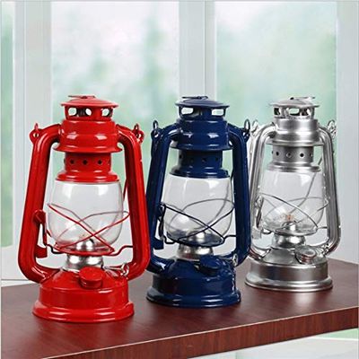 ZAMTAC Dimmable Retro Vintage Nostalgic Wrought Iron Portable Tent Camping Kerosene Lamp Decoration Ornaments