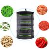 NXqilixiang Herb Drying Rack Net Dryer Hanging Dry Net 4 Layer Collapsible Hanging Dryer with Zipper Net Carrying Case Indoor and Outdoor for Herb Beans Fish Vegetable Drying(4 Layers - with Zipper) view 4