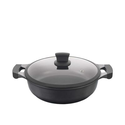 Metaltex XPERT-Cast Aluminium Low Casserole, 26 cm, Non-Stick ILAG 3 Layers, Full Induction Suitable for All Cookers