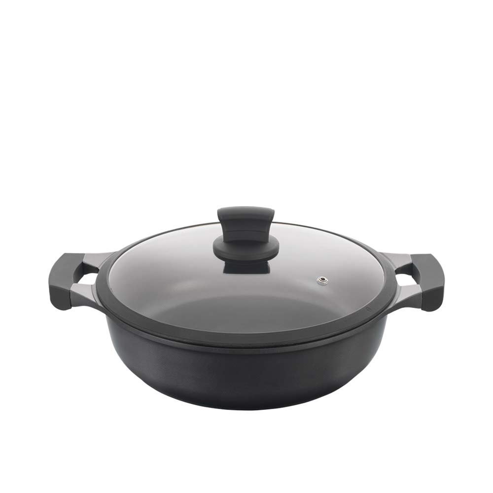 Metaltex XPERT-Cast Aluminium Low Casserole, 26 cm, Non-Stick ILAG 3 Layers, Full Induction Suitable for All Cookers
