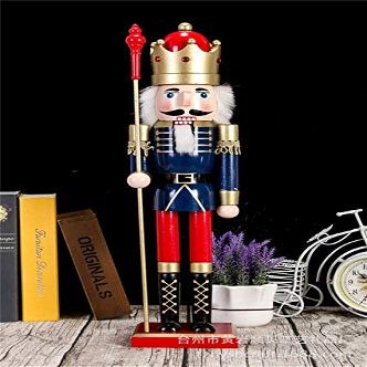 ZAMTAC Handmade Wooden Crafts British Wind 60 cm Nutcracker Puppet Household Decorations Desk Decoration - (Color: Dark Brown, Size: XXXL)