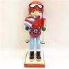 ZAMTAC 2PC/Set Handicraft Summer Series Cute Wooden Nutcracker 25CM Skier and Surfers Ornaments Special Birthday Gift Home Decoration view 4