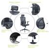 FCD Office Chair Ergonomic Desk Chair with Sliding Seat, Lumbar Support, Adjustable Height, Armrests,Tilt Tension Control and Lock High Back's Mesh Computer Chair view 3