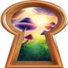 48" Bronze Keyhole 3D Wall Decal Magic Mushroom Wonderland Removable Vinyl Mural Decorations Wall Art for Childrens Nursery Decor - 48" Tall x 27.2" Wide view 1