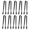 10 Pack Small Ice Tongs Sugar Tongs, Stainless Steel Mini Serving Appetizers Tongs for Party Coffee Tea Wine Bar Kitchen (Black) view 1
