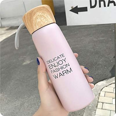 WATERBOTTLEHERO Brief Thermal Insulation Water Bottles 500ML with Rope Grain Lid Design 304 Stainless Steel Body Applicable for Outdoor Sports 2 0.5L