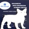 DCentral French Bulldog Flexible Vinyl Safety Screen Magnets: Double-Sided. White-Easier to See Day & Night. Decorative. Helps Stop Walking into Screens, for Non-RETRACTABLES, Size W 5.3" x L 5.5" view 3