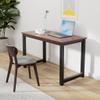 Decoholic 47 Inch Computer Desk, Home & Office PC Laptop Study Writing Table Workstation with Leg Bars, Modern Simple Industrial Style, Rustic Brown view 2