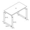 Decoholic 47 Inch Computer Desk, Home & Office PC Laptop Study Writing Table Workstation with Leg Bars, Modern Simple Industrial Style, Rustic Brown view 3