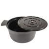 Ambiente SIXS24MO101 Six O'Clock Black Enamel Cast Iron Casserole and Lid, 24 cm view 3