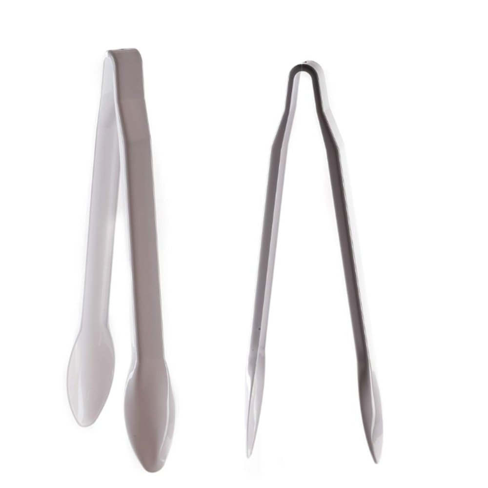 Set of 96 - Heavy Duty White Serving Tongs - 9 inch - Plastic Disposable Salad Tongs - High Heat Plastic, Catering, Salads, Bakery, Buffets, BBQ, Ice, Hot and Cold Foods (9")
