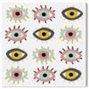 The Oliver Gal Artist Co. Abstract Wall Art Canvas Prints 'Party Eyes' Home Dcor, 30" x 30", Pink, Gray view 1
