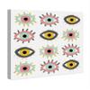 The Oliver Gal Artist Co. Abstract Wall Art Canvas Prints 'Party Eyes' Home Dcor, 30" x 30", Pink, Gray view 2