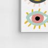 The Oliver Gal Artist Co. Abstract Wall Art Canvas Prints 'Party Eyes' Home Dcor, 30" x 30", Pink, Gray view 4