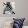 The Oliver Gal Artist Co. Transportation Wall Art Canvas Prints '15097 Airplanes' Home Dcor, 20" x 20", Black, White view 3