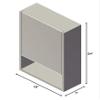 Lacava: KUB-ST-18R-33 - Wall-mounted storage cabinet with one door and one adjustable wood shelf, hinged right, W: 18", D: 7", H: 24" - African Mahogany view 2