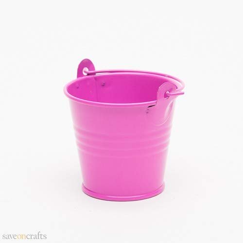 2" Iron Favor Bucket, Fuchsia Set of 100 - Excellent Home Decor - Indoor & Outdoor