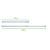4 Pack Tension Rods, 28-48 Inches Adjustable Spring Steel Cupboard Bars Tension Curtain Rod shower Rod Closet Rod Tensions Rod Extendable Width view 2