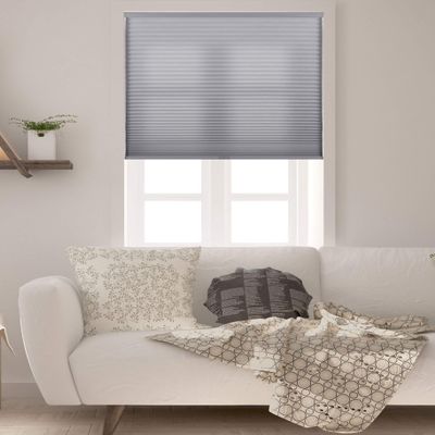 Arlo Blinds Single Cell Light Filtering Cordless Cellular Shades, Color: Grey, Size: 41" W x 60" H