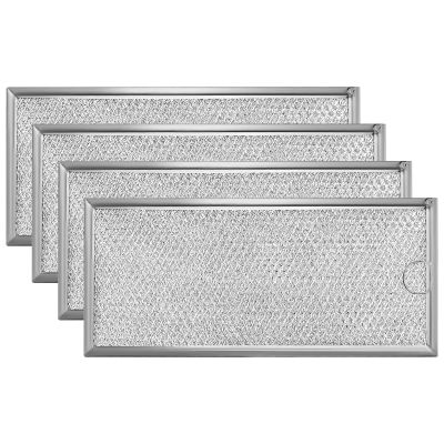4 Pack Microwave Grease Filter Compatible with Whirlpool and GE Microwaves - WB06X10596 Microwave Oven Grease Filter Approx 13" x 6" by AMI PARTS