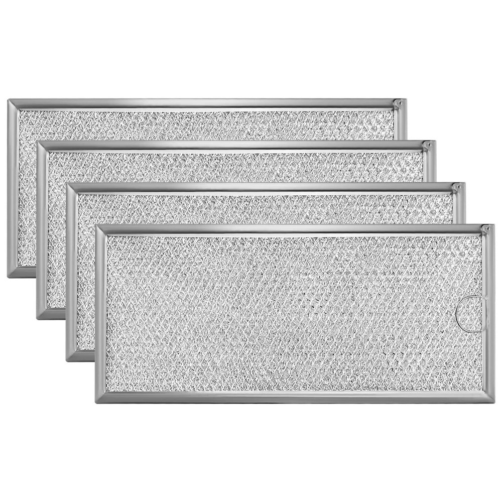 4 Pack Microwave Grease Filter Compatible with Whirlpool and GE Microwaves - WB06X10596 Microwave Oven Grease Filter Approx 13" x 6" by AMI PARTS