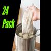 Cotton Mesh Strainer Bags for Soup Making, Reusable Nut Milk Bag, Food Grade Cheesecloth with Drawstring for Bone Broth, Tea, Cold Brew - 24 Pack view 2