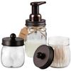 SheeChung 3 Piece Mason Jar Bathroom Accessories Set,Farmhouse Bathroom Set view 1