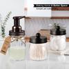 SheeChung 3 Piece Mason Jar Bathroom Accessories Set,Farmhouse Bathroom Set view 2
