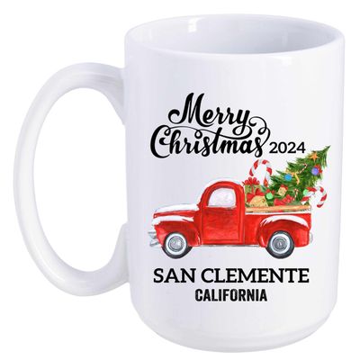San Clemente Mug San Clemente Gifts Travel Souvenir Christmas Coffee Mug 15oz White