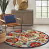 Nourison Home Aloha Multicolor 4' x Round Area Rug - Easy Clean, Non Shedding, Bed Room, Living Room, Dining Room, Kitchen (4' x Round) view 3