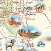 Colorado Map Wall Art Poster - Authentic Hand Drawn Maps in Old World, Antique Style - Art Deco - Lithographic Print view 2