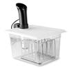 EVERIE 12 Quart Sous Vide Container with Collapsible Hinged Lid + Wobble-Free Stainless Steel Rack Divider NSF Approved Container, BPA-Free Lid, Compatible with Anova and Instant Pot view 2
