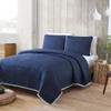 American Home Fashion Estate Collection Costa Brava Pom-pom Cotton Quilt Set Grey Twin 2 Piece view 3