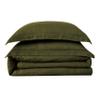 Brooklyn Loom Linen Duvets Olive Green Linen 3-Piece King Duvet Set, Solid Color Themed, for Men and Women, Oeko-TEX Certified Confidence view 2