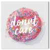 The Oliver Gal Artist Co. Typography and Quotes Wall Art Canvas Prints 'Donut Care' Home Dcor, 30" x 30", Pink, White view 1