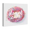 The Oliver Gal Artist Co. Typography and Quotes Wall Art Canvas Prints 'Donut Care' Home Dcor, 30" x 30", Pink, White view 2