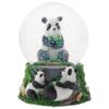 Elanze Designs Hugging Panda Bear Family 100MM Sturdy Wind Up Musical Glitter Water Snow Globe Tabletop Dresser Nightstand Figurine Decoration Plays Tune Born Free view 1
