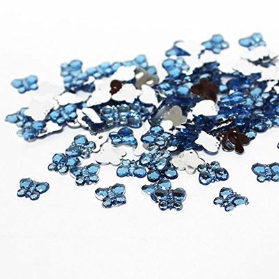 Factory Direct Craft Blue Flat Back Butterfly Rhinestones | 2880 Pieces