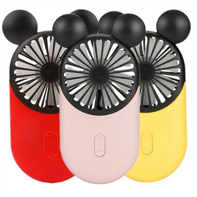 FAYDOVE Cute Personal Mini Fan, Handheld Portable USB Charging Fan with Beautiful LED Lights, 3 Adjustable Speeds, Portable Stand for Indoor and Outdoor Activities