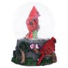 Elanze Designs Spring Blossom Cardinal Birds 100MM Sturdy Wind Up Musical Glitter Water Snow Globe Figurine Decoration Plays Tune Wonderful World view 4